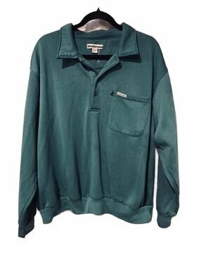 Weatherman Teal Pullover fleece sweater